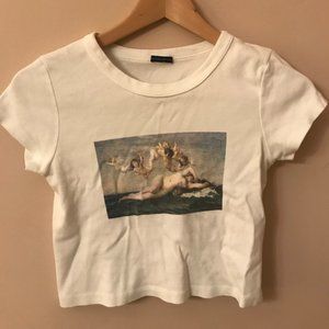Brandy Melville Cropped Tee Shirt Painting Print